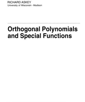 خرید و دانلود نسخه کامل کتاب Orthogonal Polynomials and Special Functions