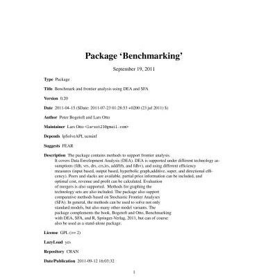 خرید و دانلود نسخه کامل کتاب Package ‘Benchmarking’