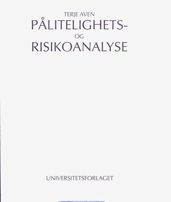 خرید و دانلود نسخه کامل کتاب Pålitelighets- og risikoanalyse