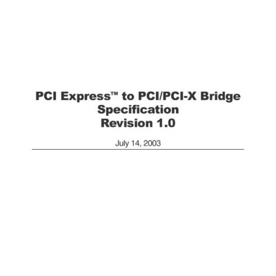خرید و دانلود نسخه کامل کتاب PCI Express to PCI/PCI-X Bridge Specification Revision 1.0