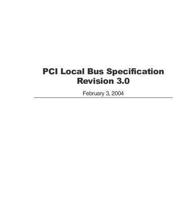 خرید و دانلود نسخه کامل کتاب PCI Local Bus Specification Revision 3.0