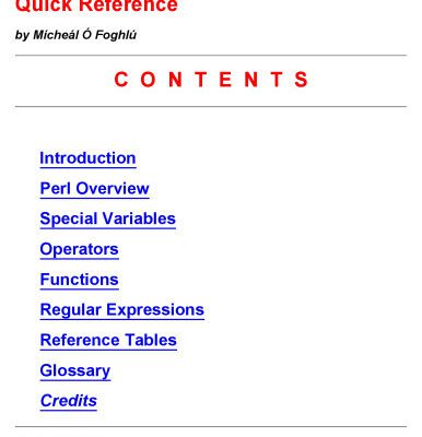 خرید و دانلود نسخه کامل کتاب Perl quick reference