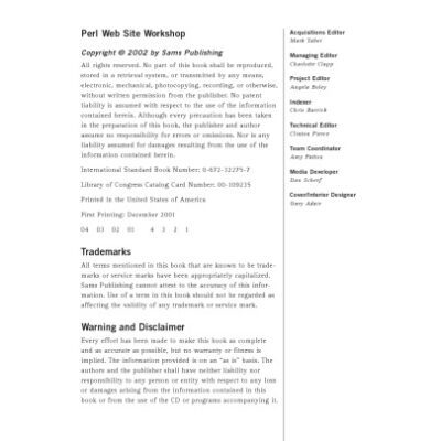 خرید و دانلود نسخه کامل کتاب Perl Web Site Workshop