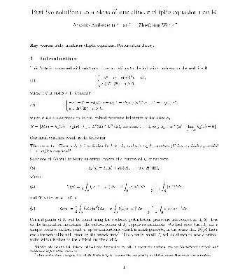 خرید و دانلود نسخه کامل کتاب Positive solutions to a class of quasilinear elliptic equations on R