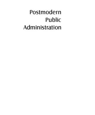 خرید و دانلود نسخه کامل کتاب Postmodern Public Administration