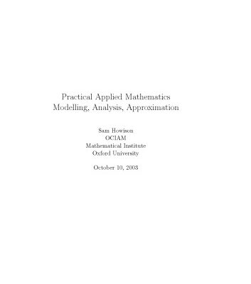 خرید و دانلود نسخه کامل کتاب Practical Applied Mathematics Modelling, Analysis, Approximation