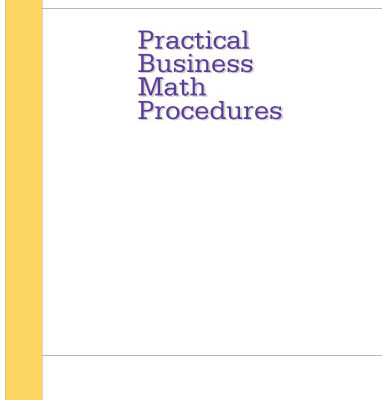 خرید و دانلود نسخه کامل کتاب Practical business math procedures