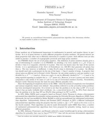 خرید و دانلود نسخه کامل کتاب PRIMES is in P