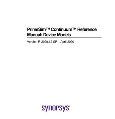 خرید و دانلود نسخه کامل کتاب PrimeSim™ Continuum™ Reference Manual: Device Models
