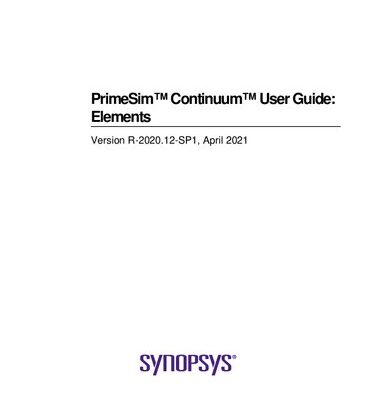 خرید و دانلود نسخه کامل کتاب PrimeSim™ Continuum™ User Guide: Elements