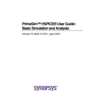 خرید و دانلود نسخه کامل کتاب PrimeSim™ HSPICE® User Guide: Basic Simulation and Analysis