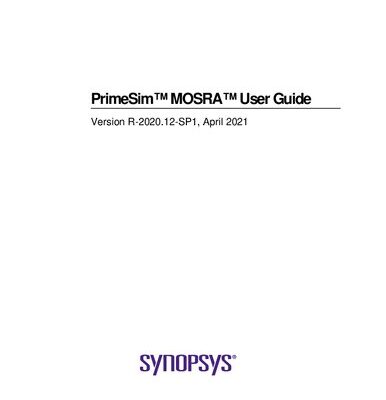 خرید و دانلود نسخه کامل کتاب PrimeSim™ MOSRA™ User Guide