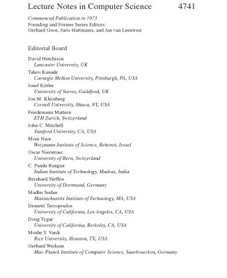 خرید و دانلود نسخه کامل کتاب Principles and Practice of Constraint Programming – CP 2007: 13th International Conference, CP 2007, Providence, RI, USA, September 23-27, 2007. Proceedings