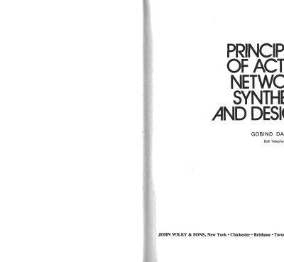 خرید و دانلود نسخه کامل کتاب Principles of Active Network Synthesis and Design