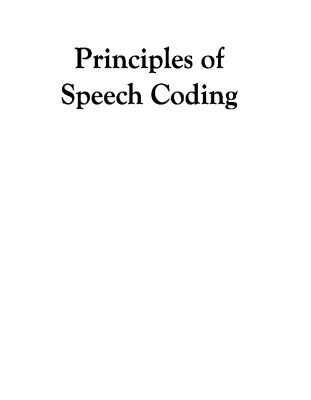 خرید و دانلود نسخه کامل کتاب Principles of Speech Coding