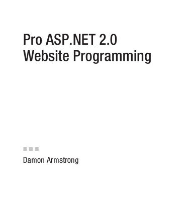 خرید و دانلود نسخه کامل کتاب Pro ASP.NET 2.0 Website Programming