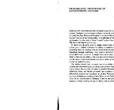 خرید و دانلود نسخه کامل کتاب Probabilistic properties of deterministic systems