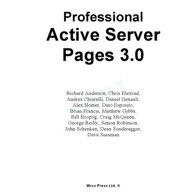 خرید و دانلود نسخه کامل کتاب Professional Active Server Pages 3.0