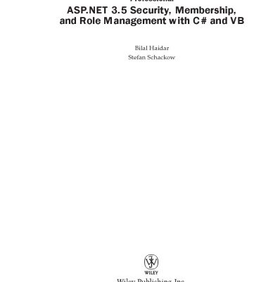 خرید و دانلود نسخه کامل کتاب Professional ASP.NET 3.5 security, membership, and role management with C# and VB