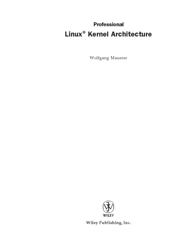خرید و دانلود نسخه کامل کتاب Professional Linux kernel architecture