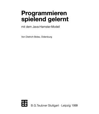 خرید و دانلود نسخه کامل کتاب Programmieren spielend gelernt mit dem Java-Hamster-Modell