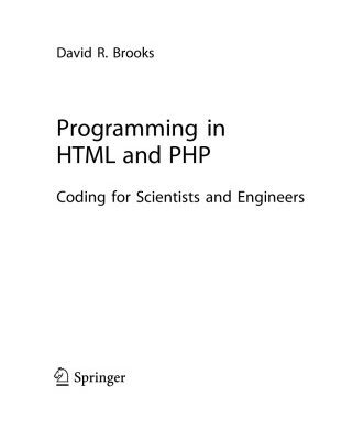 خرید و دانلود نسخه کامل کتاب Programming in HTML and PHP. Coding for Scientists and Engineers