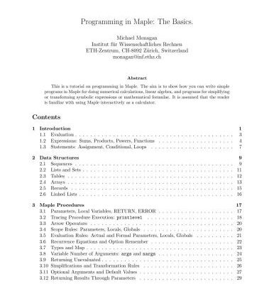 خرید و دانلود نسخه کامل کتاب Programming in Maple: The Basics