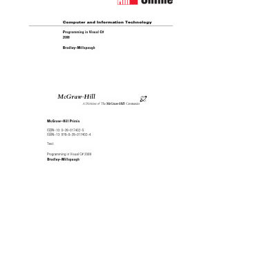 خرید و دانلود نسخه کامل کتاب Programming in Visual C# 2008