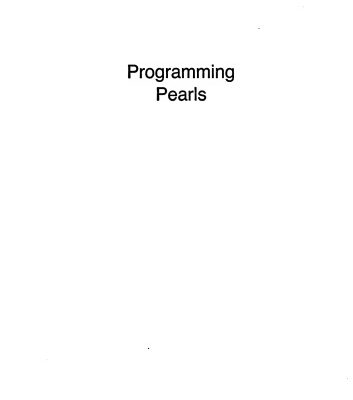 خرید و دانلود نسخه کامل کتاب Programming Pearls
