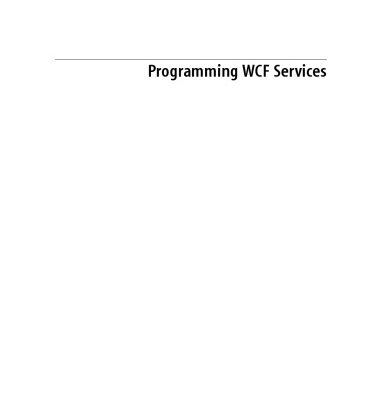 خرید و دانلود نسخه کامل کتاب Programming WCF Services, 2nd Edition