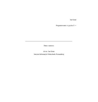 خرید و دانلود نسخه کامل کتاب Programowanie w języku C++