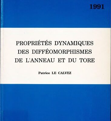 خرید و دانلود نسخه کامل کتاب Propriétés dynamiques des difféomorphismes de l’anneau et du tore