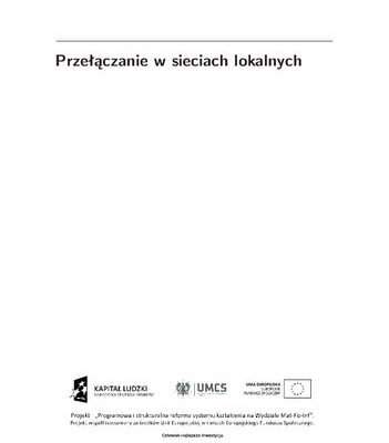 خرید و دانلود نسخه کامل کتاب Przełączanie w sieciach lokalnych
