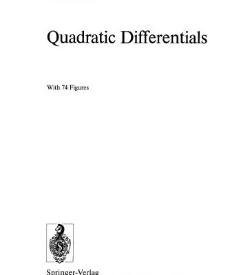 خرید و دانلود نسخه کامل کتاب Quadratic Differentials (Ergebnisse Der Mathematik Und Ihrer Grenzgebiete 3 Folge)