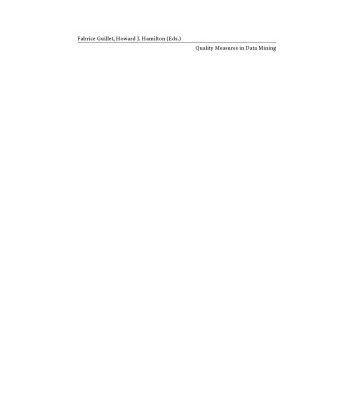 خرید و دانلود نسخه کامل کتاب Quality Measures in Data Mining
