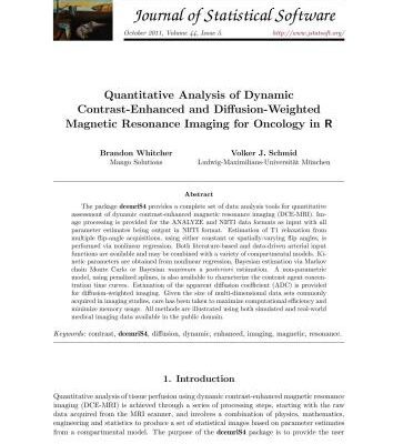 خرید و دانلود نسخه کامل کتاب Quantitative Analysis of Dynamic Contrast-Enhanced and Diffusion-Weighted Magnetic Resonance Imaging for Oncology in R + Code + Data