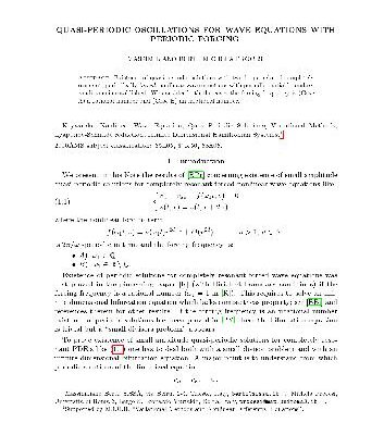خرید و دانلود نسخه کامل کتاب Quasi-periodic oscillations for wave equations under periodic forcing