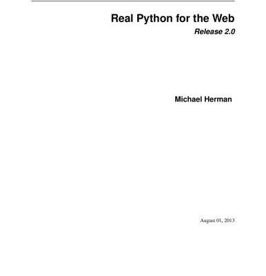 خرید و دانلود نسخه کامل کتاب Real Python for the Web