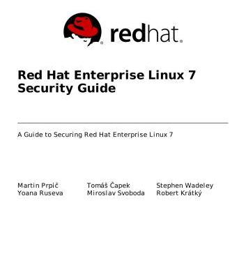 خرید و دانلود نسخه کامل کتاب Red Hat Enterprise Linux 7 Security Guide