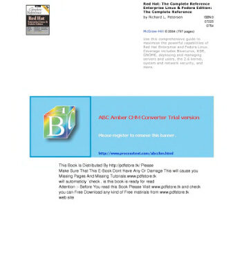 خرید و دانلود نسخه کامل کتاب Red Hat Enterprise Linux & Fedora Core 4 : The Complete Reference