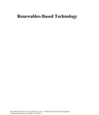 خرید و دانلود نسخه کامل کتاب Renewable based technologies