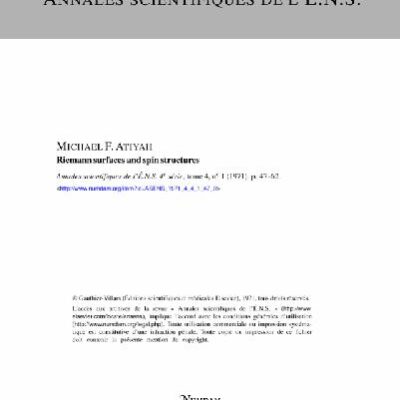 خرید و دانلود نسخه کامل کتاب Riemann surfaces and spin structures