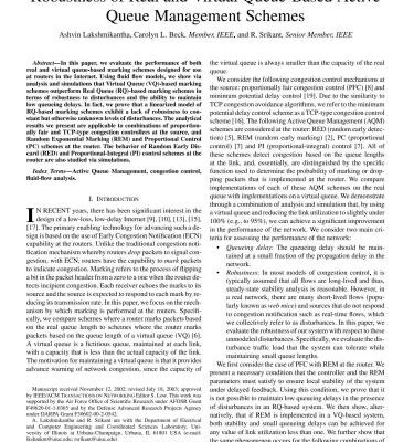 خرید و دانلود نسخه کامل کتاب Robustness of Real and Virtual Queue-Based Active Queue Management Schemes