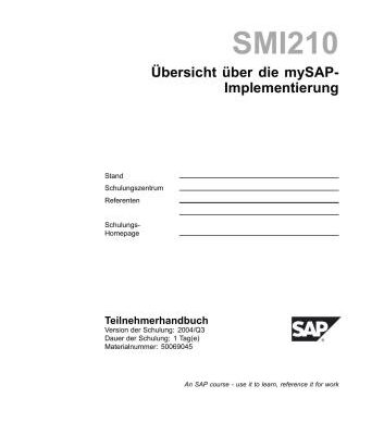 خرید و دانلود نسخه کامل کتاب SAP SMI 210: Übersicht über mySAP Implementierung