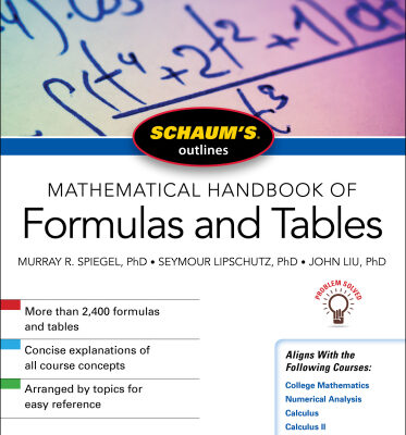 خرید و دانلود نسخه کامل کتاب Schaum’s Outline of Mathematical Handbook of Formulas and Tables