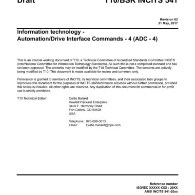 خرید و دانلود نسخه کامل کتاب SCSI Automation/Drive Interface Commands – 3 (ADC-3 r02)