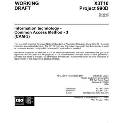 خرید و دانلود نسخه کامل کتاب SCSI Common Access Method – 3 (CAM-3 r02)
