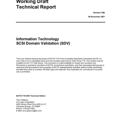 خرید و دانلود نسخه کامل کتاب SCSI Domain Validation (SDV r08b)