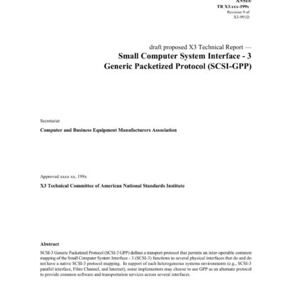 خرید و دانلود نسخه کامل کتاب SCSI Generic Packetized Protocol (GPP r09)