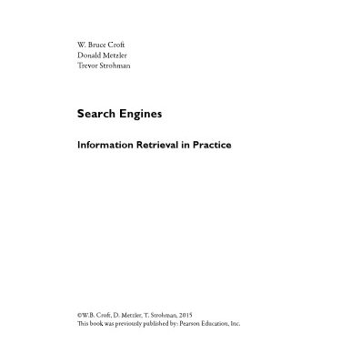 خرید و دانلود نسخه کامل کتاب Search Engines: Information Retrieval in Practice